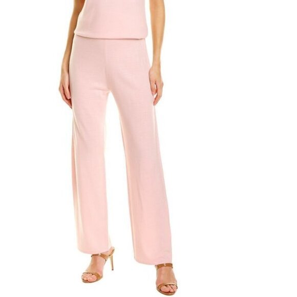 💕ST. JOHN💕 Wool Blend Pants Elasticized Waistband ~ Light Pink Medium M NWOT - Picture 2 of 12